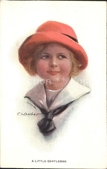 Kinder Child Enfants A little Gentleman Künstlerkarte C. W.