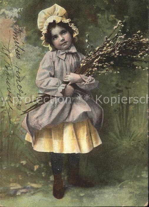 Kinder Child Enfants Mädchen Kleid Weidenkätzchen