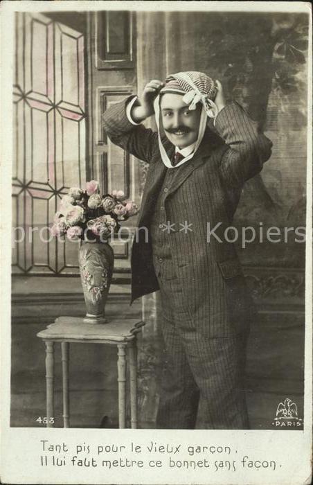 Rosen Vase Mann Mütze