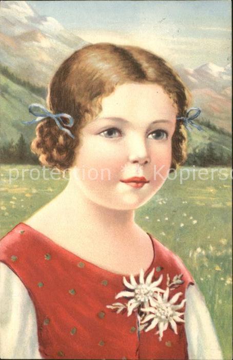 Verlag WS SB Nr. 6871 Kind Mädchen Edelweiss