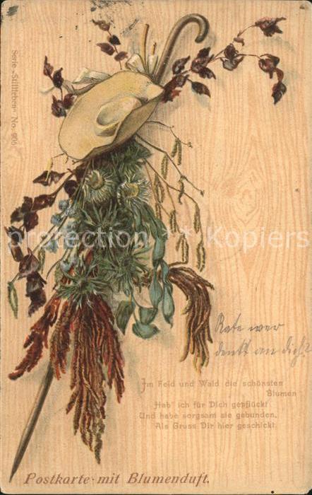 Blumen Postkarte mit Blumenduft Gedicht