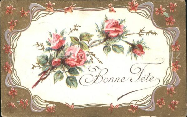 Rosen Bonne Fete Litho