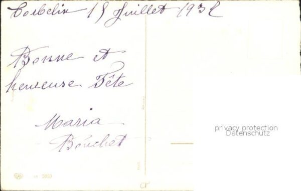 Blumen Veilchen Primeln Bonne Fete Litho – Bild 2