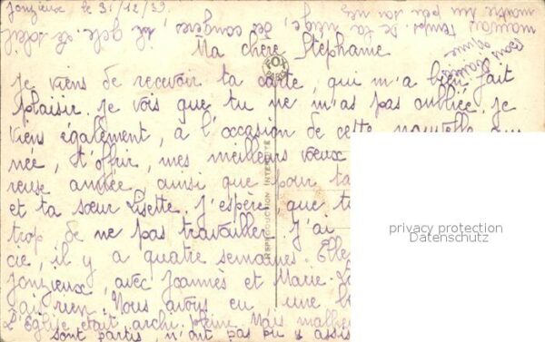 Verlag FOX Paris Nr. 5100 Neujahr Veilchen – Bild 2