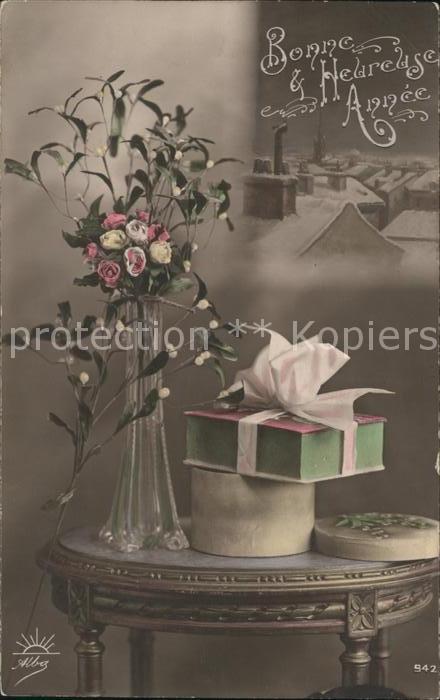 Neujahr Blumen Vase Mistel Geschenke Verlag-Alb