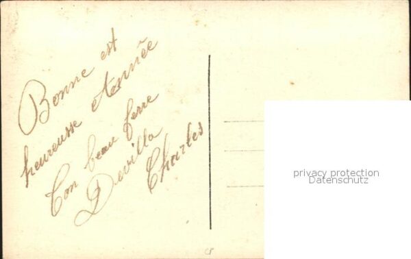 Verlag DIX Paris Nr. 2096/1 Neujahr Rosen Stechpalme Mistel – Bild 2