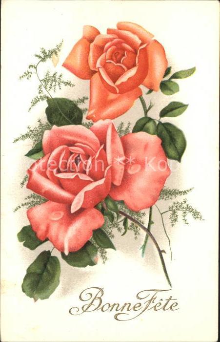 Rosen Bonne Fete Litho