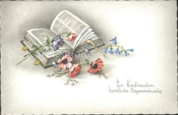Konfirmation Bibel Blumen