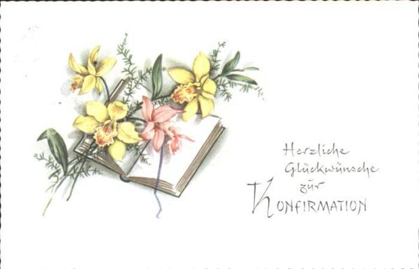 Konfirmation Narzissen Bibel