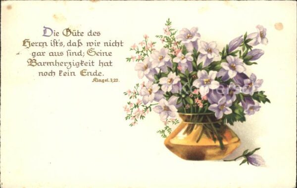 Blumen Vase Litho