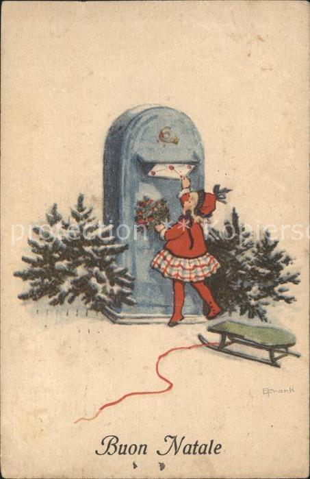 Briefkasten Kind Brief Schlitten Weihnachten