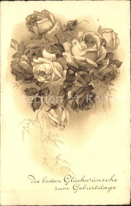 Geburtstag Rosen Litho Verlag-EAS-Nr. 5864