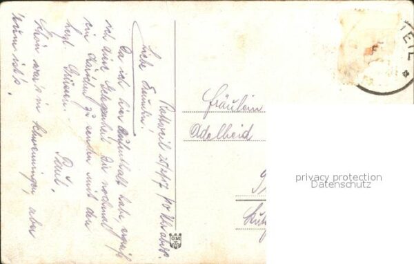 Kuenstlerkarte J. Durst Gedicht Mann Baum – Bild 2