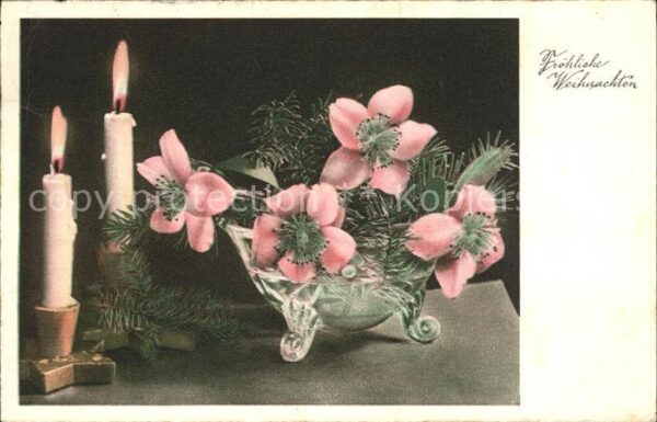 Weihnachten Kerzen Blumen Foto-Amag-Nr. 45017