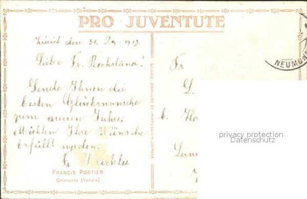 Kuenstlerkarte Francis Portier Grimentz Valais – Bild 2