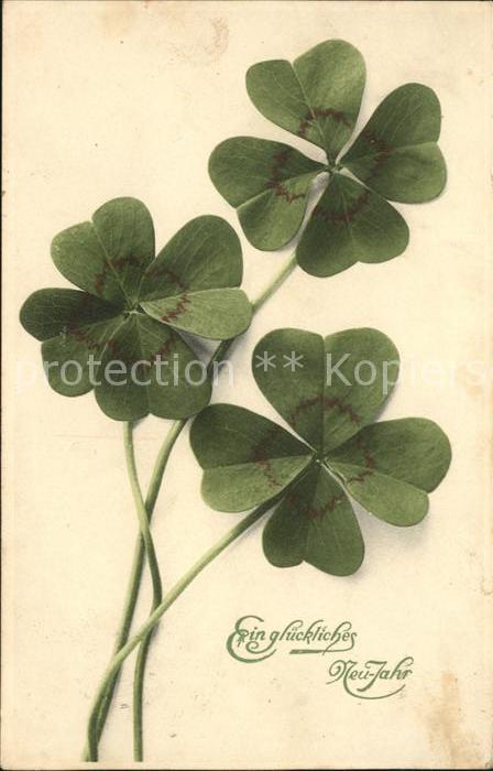 Kleeblatt Cloverleaf Trebol Trefle Neujahr