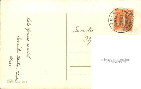 Neujahr Flieder Gänseblümchen Litho – Bild 2