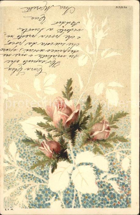 Rosen Vergissmeinnicht Litho