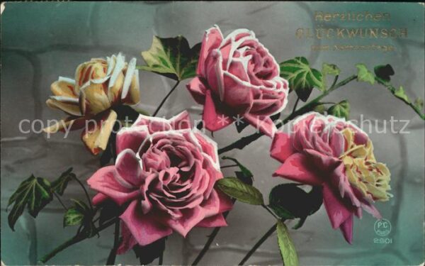 Verlag PC Paris Nr. 2901 Rosen Namenstag
