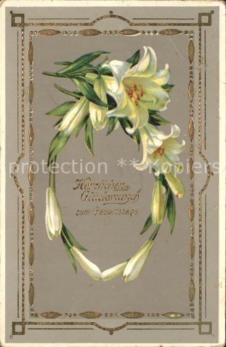 Blumen Lilien Glückwunsch Geburtstag