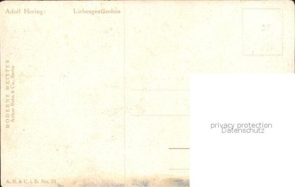 Kuenstlerkarte Adolf Hering Liebesgeständnis Wiese Blu – Bild 2