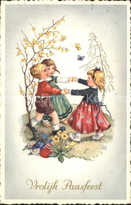 Kinder Child Enfants Tanz Ostern Schmetterlinge Blumen