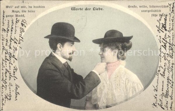 Poesie Gedicht Worte der Liebe Paar hut