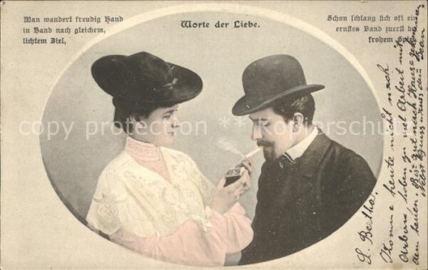 Zigarette Poesie Gedicht Worte der Liebe Hutmode