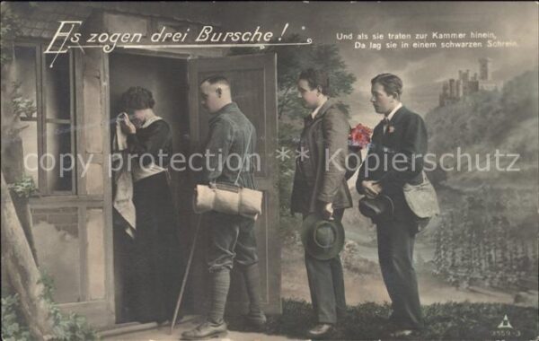 Foto PH Nr. 3559-3 Es zogen drei Bursche Gedicht