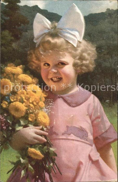 Kinder Child Enfants Blumen Schleife