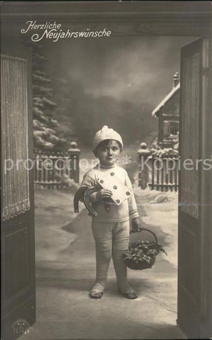 Foto RKL Paris Nr. 7158/5 Kind Neujahr Hufeisen Brief