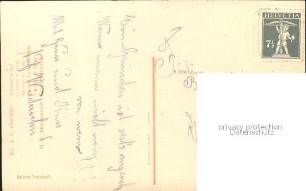 Kuenstlerkarte J. K. Aivazowsky Gourzouf la nuit Nr. 3 – Bild 2