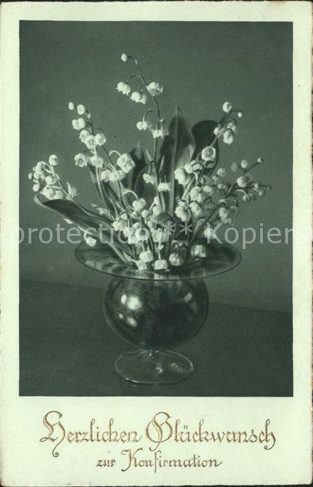 Maigloeckchen Vase Glückwunsch Konfirmation