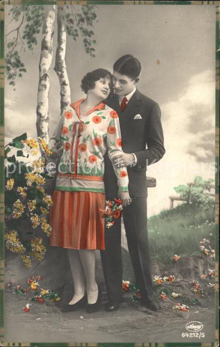 Foto Amag Nr. 64212/5 Paar Poesie Blumen