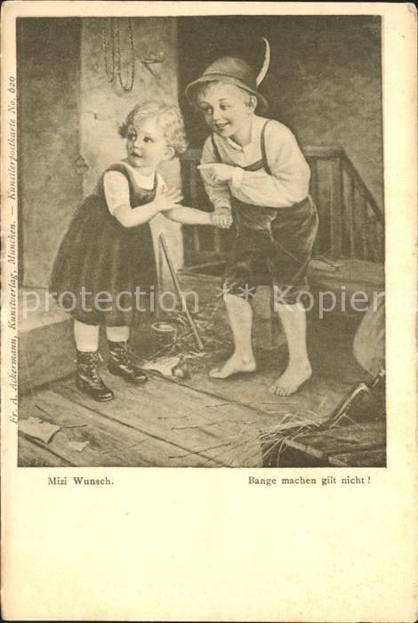 Kuenstlerkarte Mizi Wunsch Bange machen gilt nicht Kin