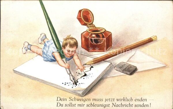Kinder Child Enfants Tinte Tintenfass Füller Bleistift Radie