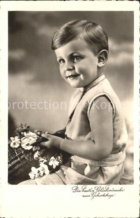 Foto Amag Nr. 66809/3 Kind Blumen Geburtstag