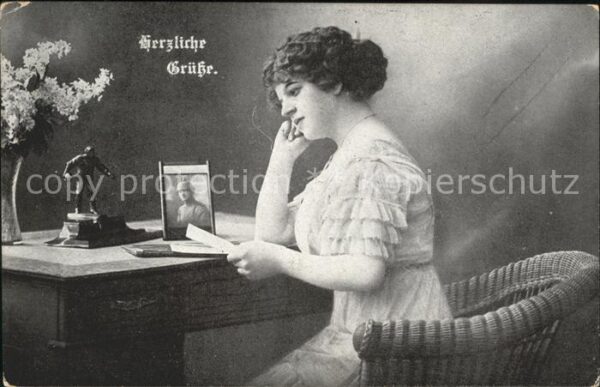 Soldatenpoesie Foto Frau Brief