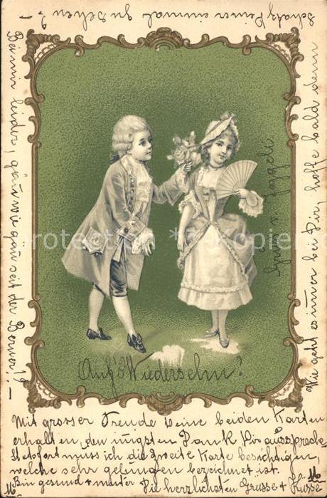 Faecher Mode Fan Eventail Abanico Ventag Kinder Barockmode Litho