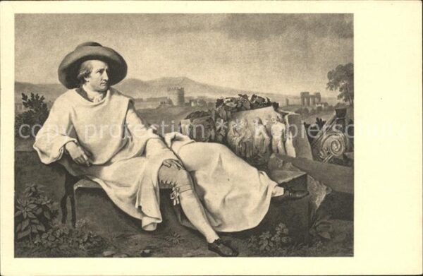 Goethe Johann Wolfgang von Künstlerkarte J. H. W. Tischbein Goethe