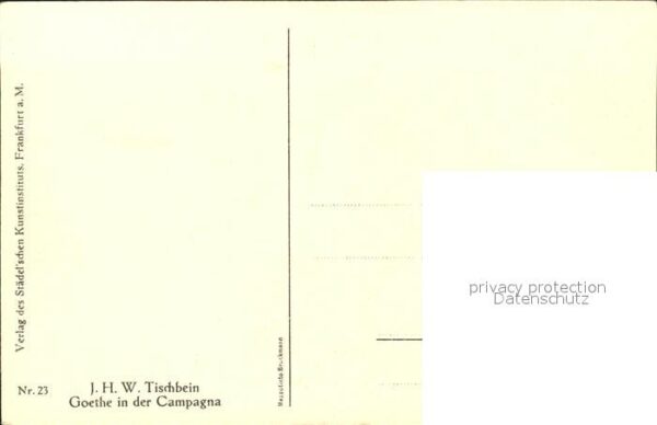 Goethe Johann Wolfgang von Künstlerkarte J. H. W. Tischbein Goethe – Bild 2