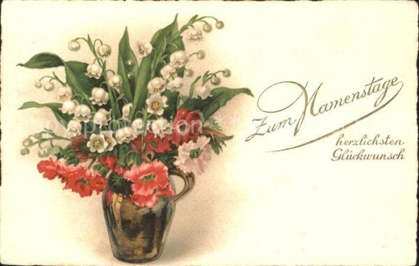 Maigloeckchen Anemonen Namenstag Litho