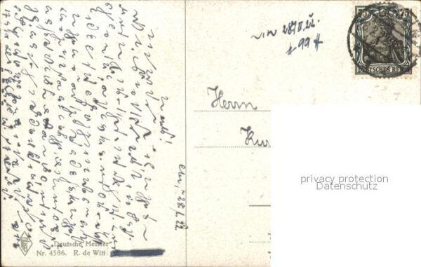 Kuenstlerkarte R. de Witt Nr. 4586 Deutsche Meister Pa – Bild 2
