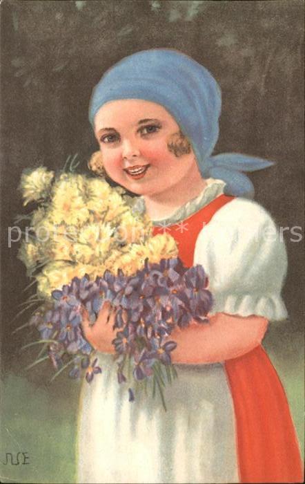 Verlag WS SB Nr. 6977 Kind Blumen Veilchen