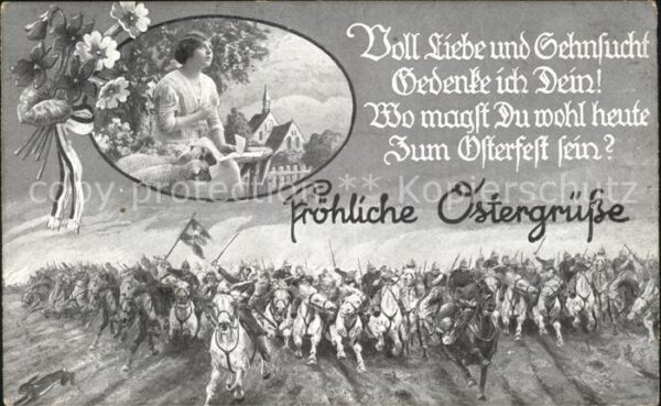 Soldatenpoesie Kavallerie Ostern Schlüsselblumen Veilc