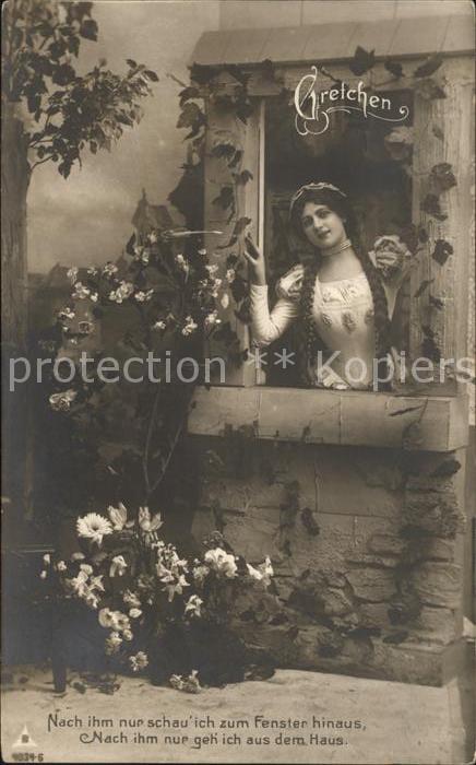 Foto PH Nr. 4034-6 Gretchen Blumen Gedicht