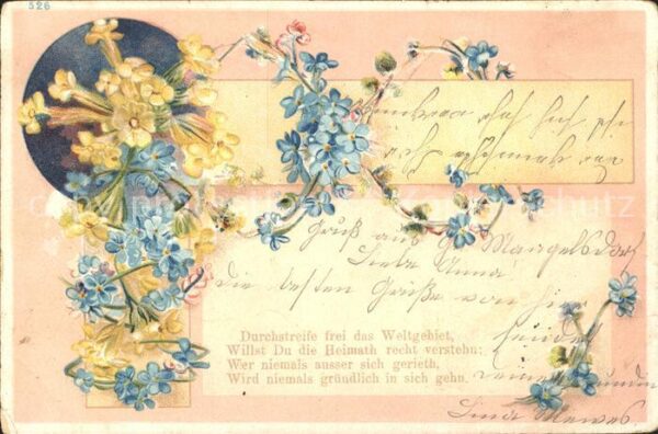 Blumen Schlüsselblumen Vergissmeinnicht  Gedic