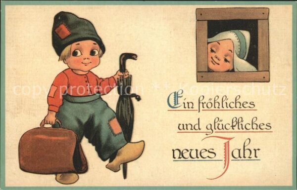 Neujahr Kinder Holland Tasche Schirm