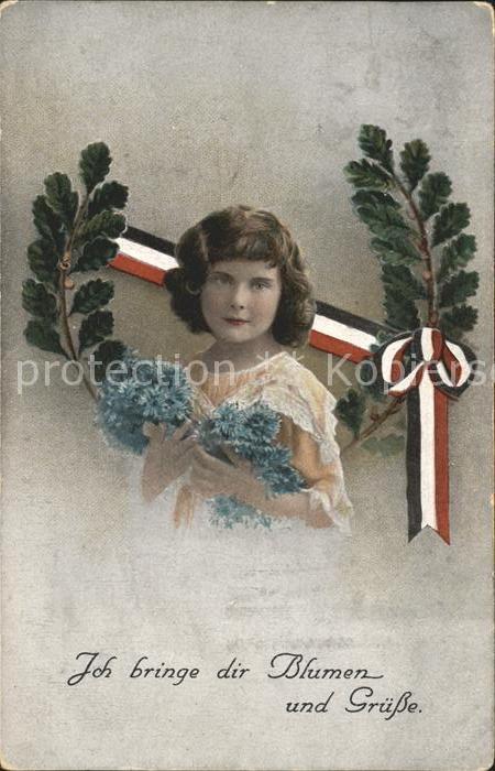Schwarz Weiss Rot Kind Blumen