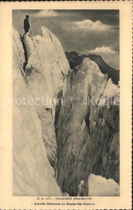 Gletscher Chamonix Grandes Crevasses Glacier des